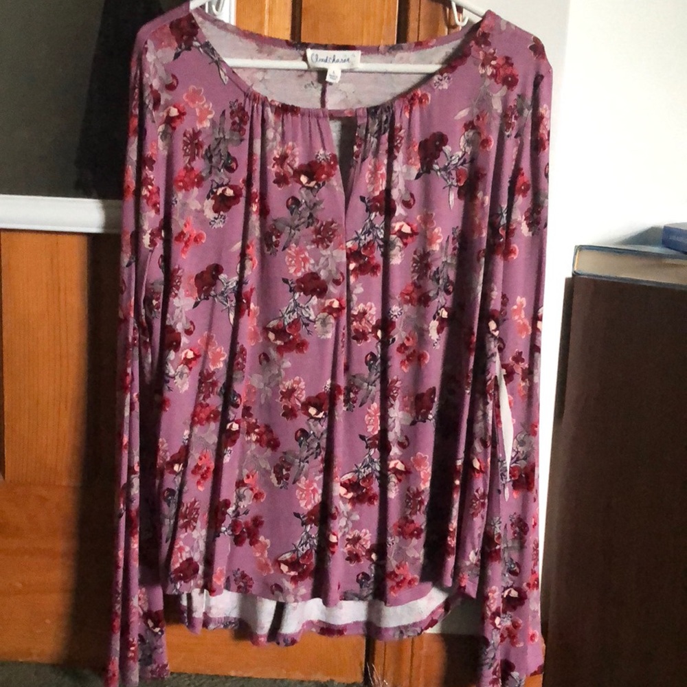 Purple Flower Blouse